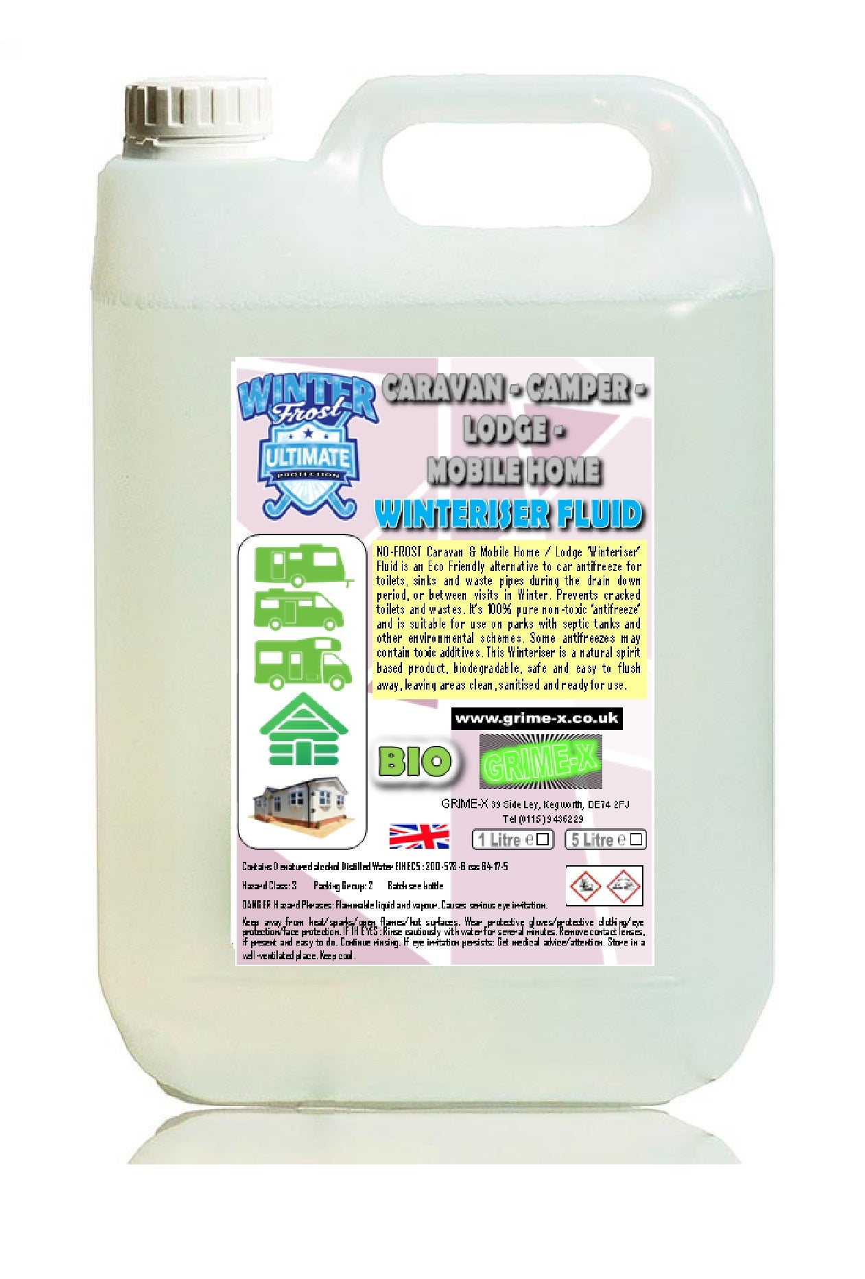 Grime-X Winteriser Fluid Caravan Camper Mobile Home Lodge Drain Down Anti  Freeze | Grime-X