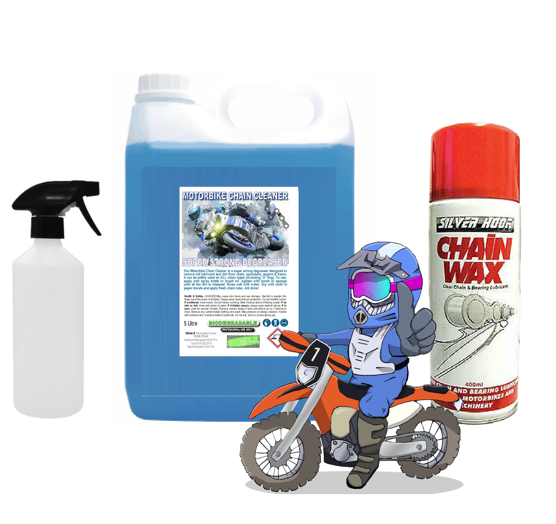 Motorcycle Cleaner Kit - Removes Bugs, Grease & Grime From Chrome, Wheels & Glass - View #5